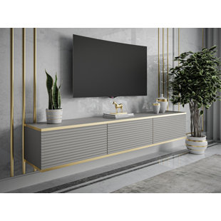 Gray glass deals tv stand